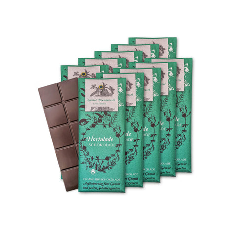 10er Set Bio vegane Schokolade mit Brennessel Geschmack