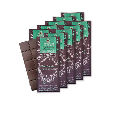 Hortulade Nachtkerze Bio vegane Schokolade 10er Set