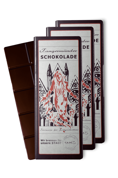 Tangermünder Schokolade - Bio vegane Schokolade mit 50% Kakaoanteil 3er Set