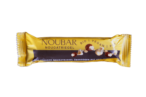 Noubar Bio veganer Nougatriegel überzogen mit 60%-Schokolade - freigestelltes Bild
